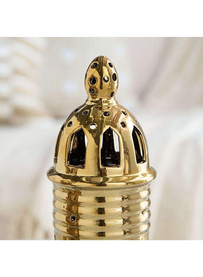 Home Box Ceramic Lantern Accent - Gold - Image 3